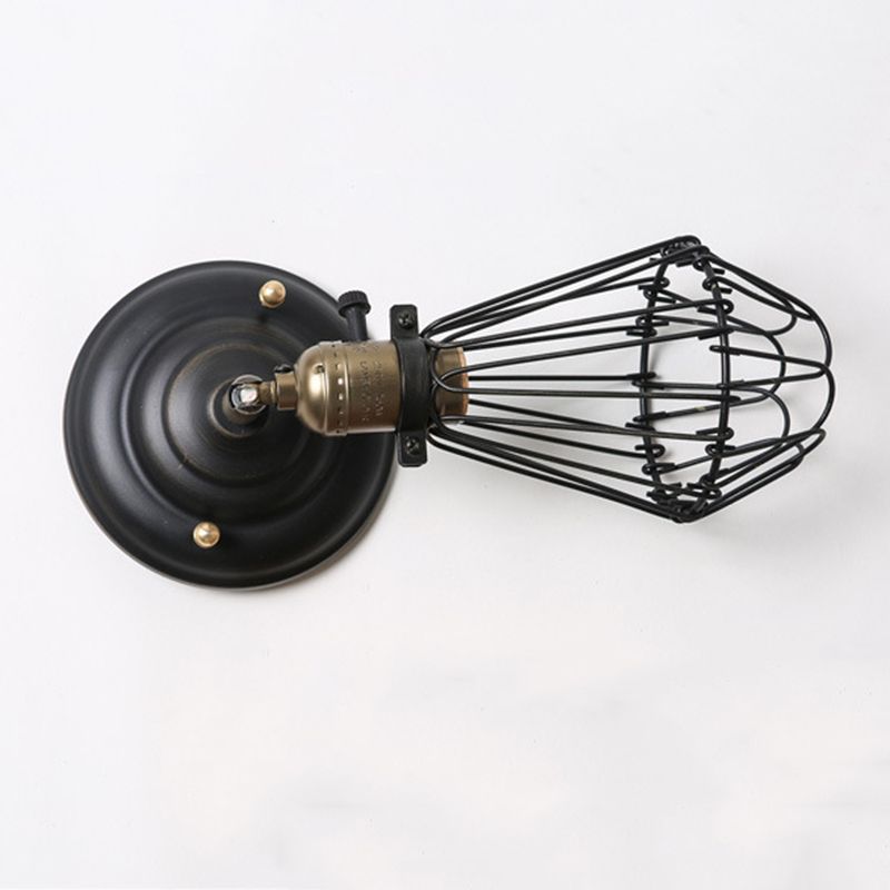 Industrial Cage Wall Light with E27 Fitting