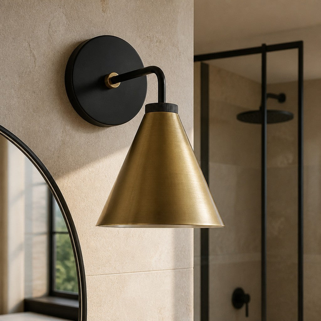 Industrial Cone Wall Light, 1, 2 or 3 Heads, Four Finishes