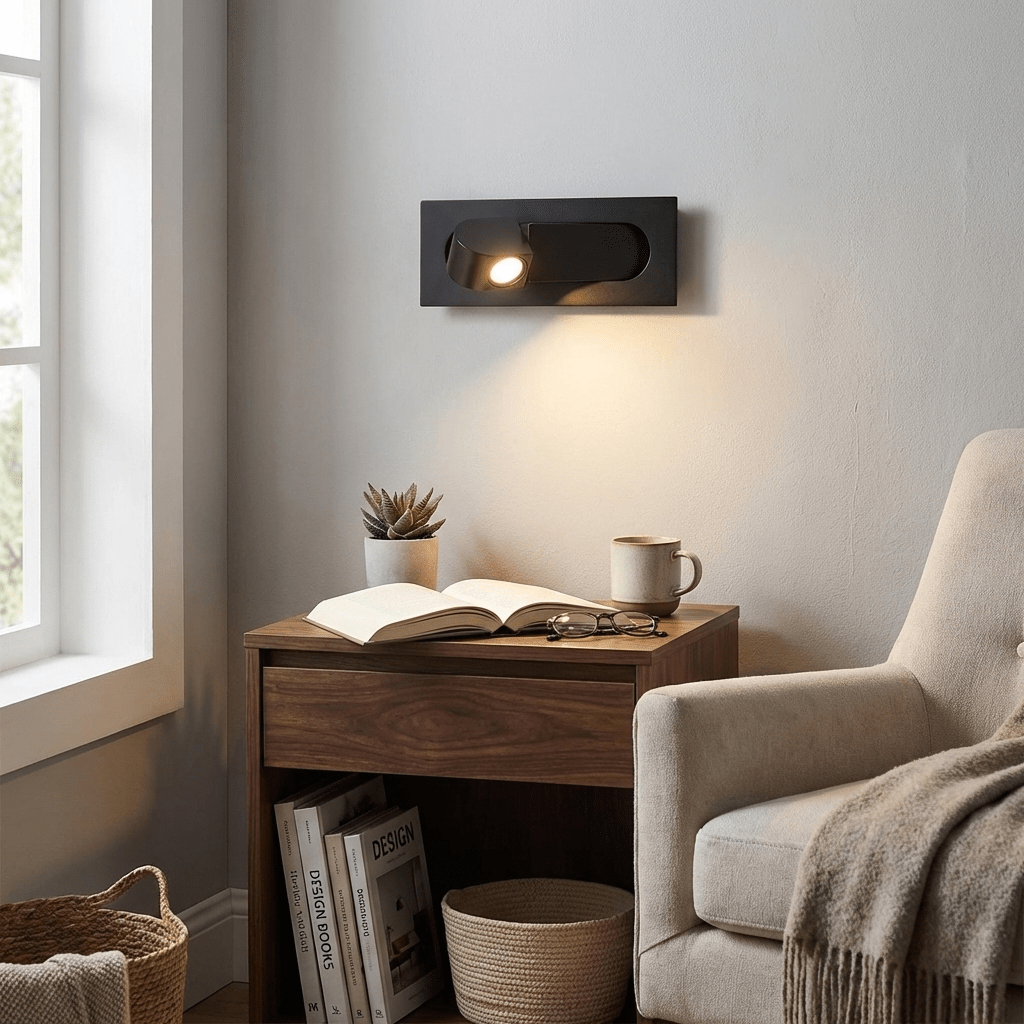 LED Bedside Reading Wall Light with Hidden Push Switch