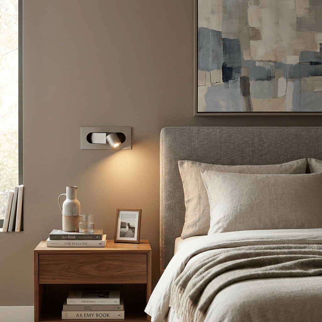 LED Bedside Reading Wall Light with Hidden Push Switch