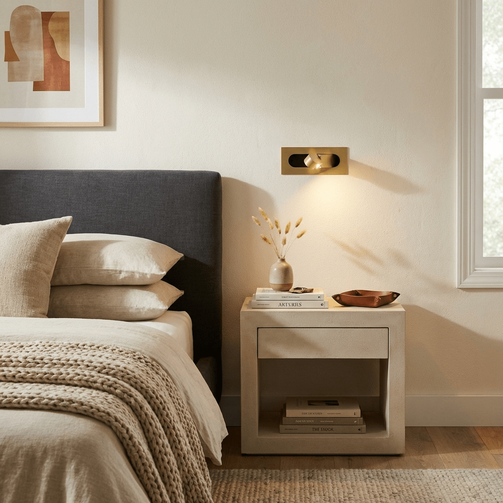 LED Bedside Reading Wall Light with Hidden Push Switch