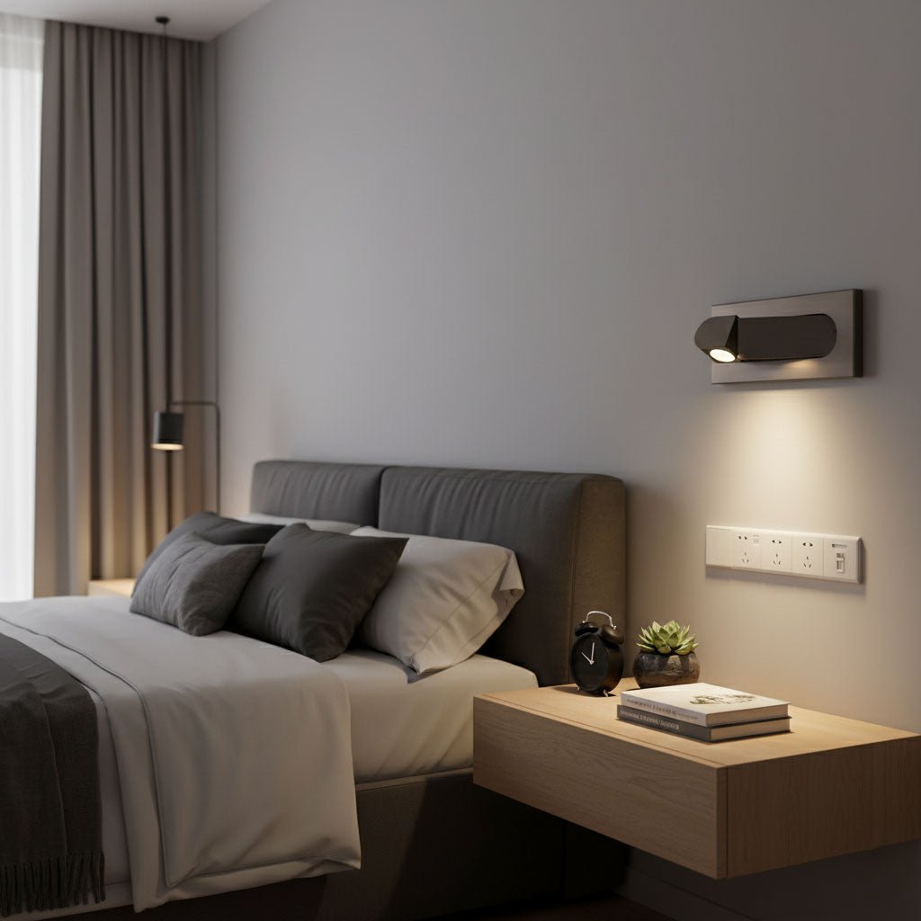 LED Bedside Reading Wall Light with Hidden Push Switch