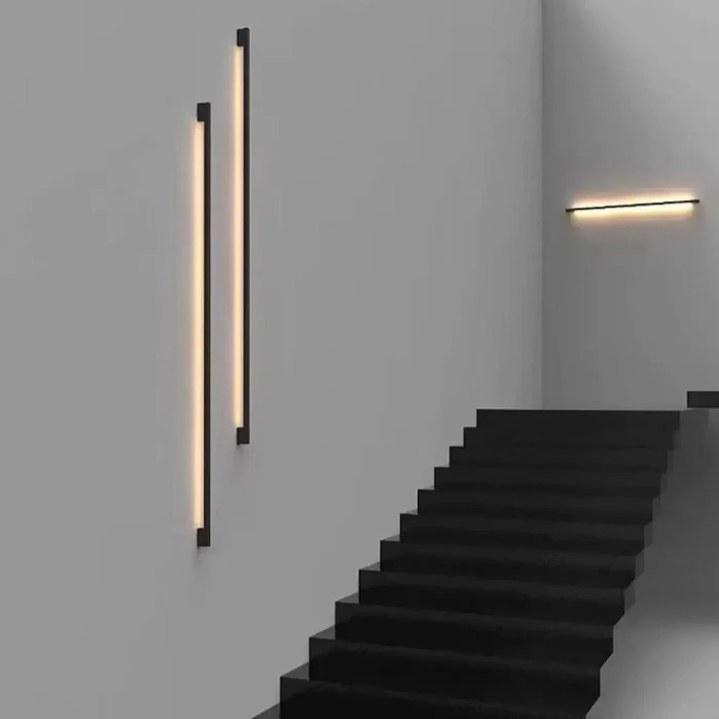 Minimalist Linear LED Wall Light, Dimmable with Remote