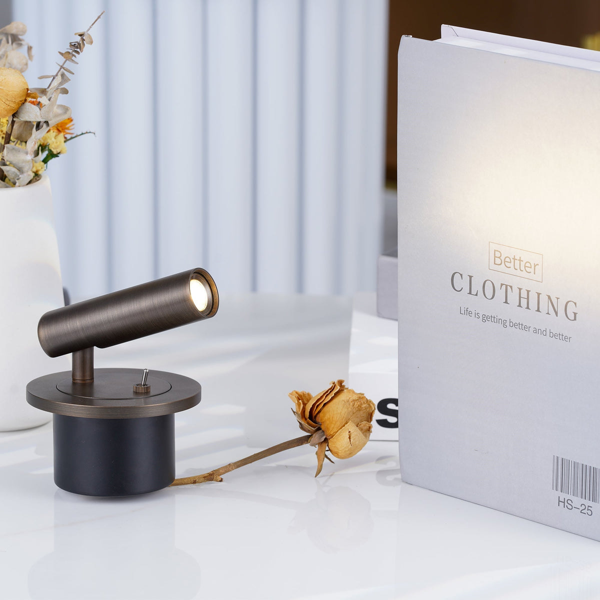 Minimalist Swivel Wall Light with Integrated Warm LED
