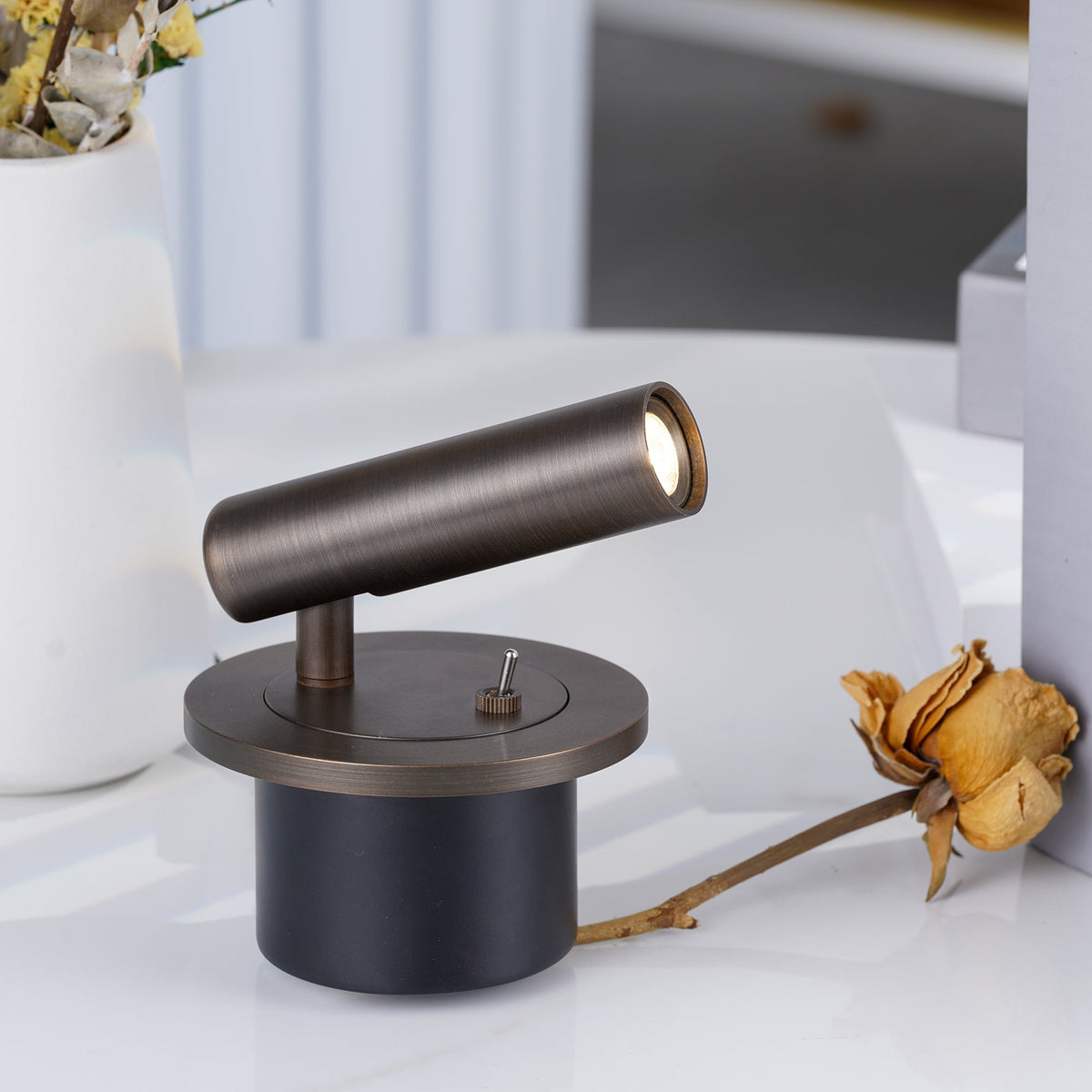 Minimalist Swivel Wall Light with Integrated Warm LED