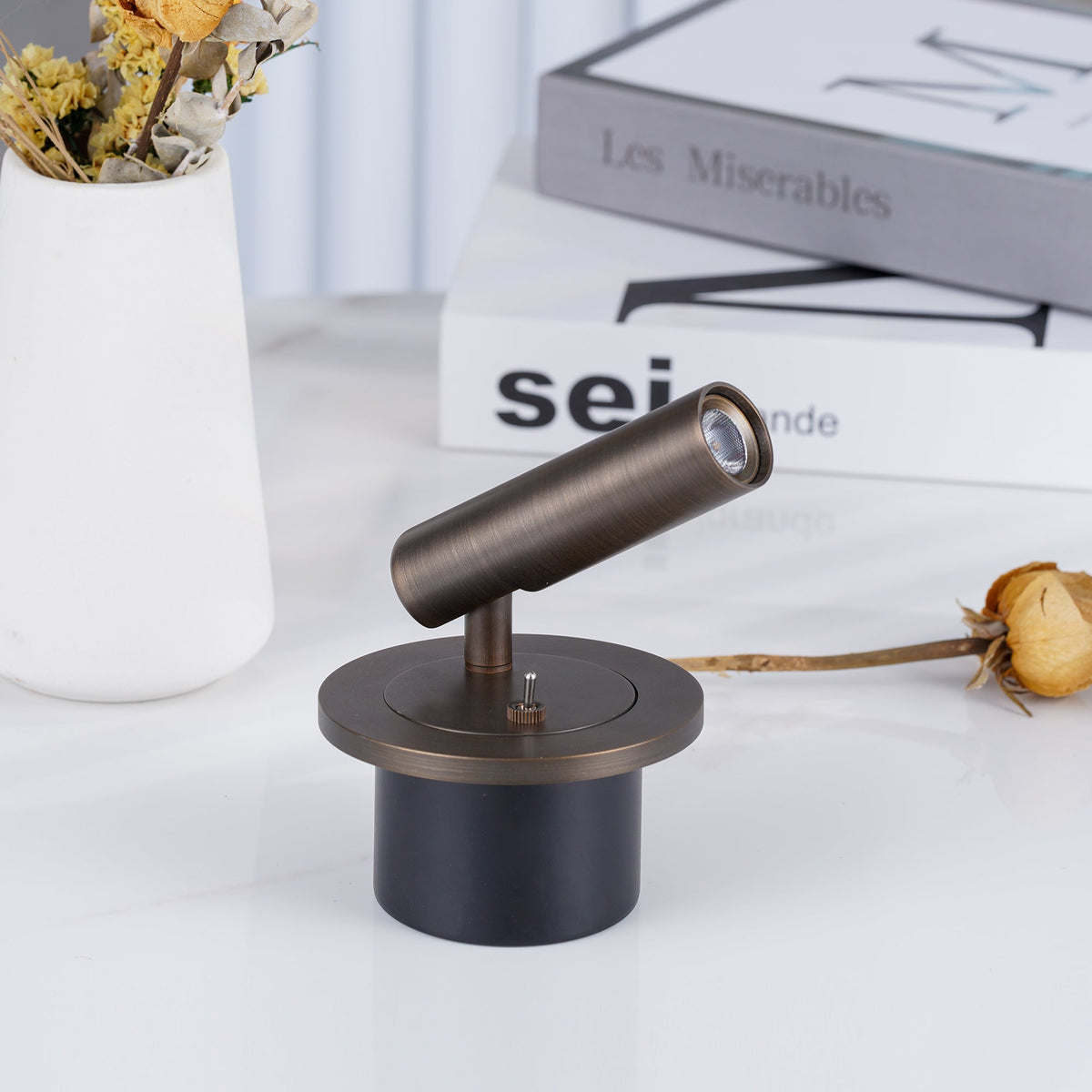 Minimalist Swivel Wall Light with Integrated Warm LED