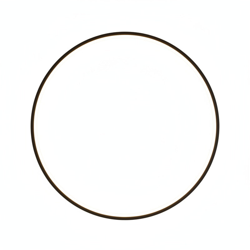 Round Minimalist LED Wall Light with Backlit Glow