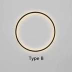 Round Minimalist LED Wall Light with Backlit Glow