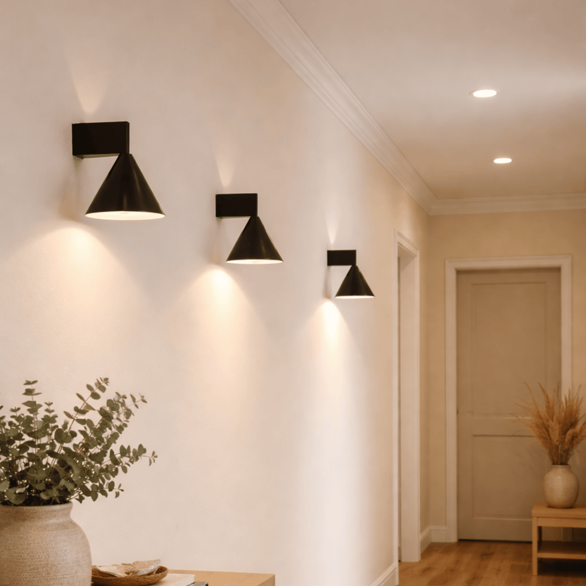 Minimalist Cone Wall Light with Up and Down LED Glow