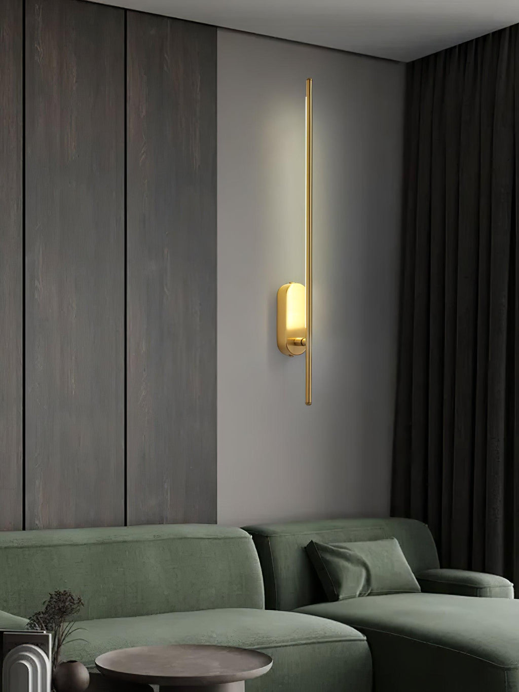Minimalist Linear Bar Wall Light with Integrated LED, 60 cm