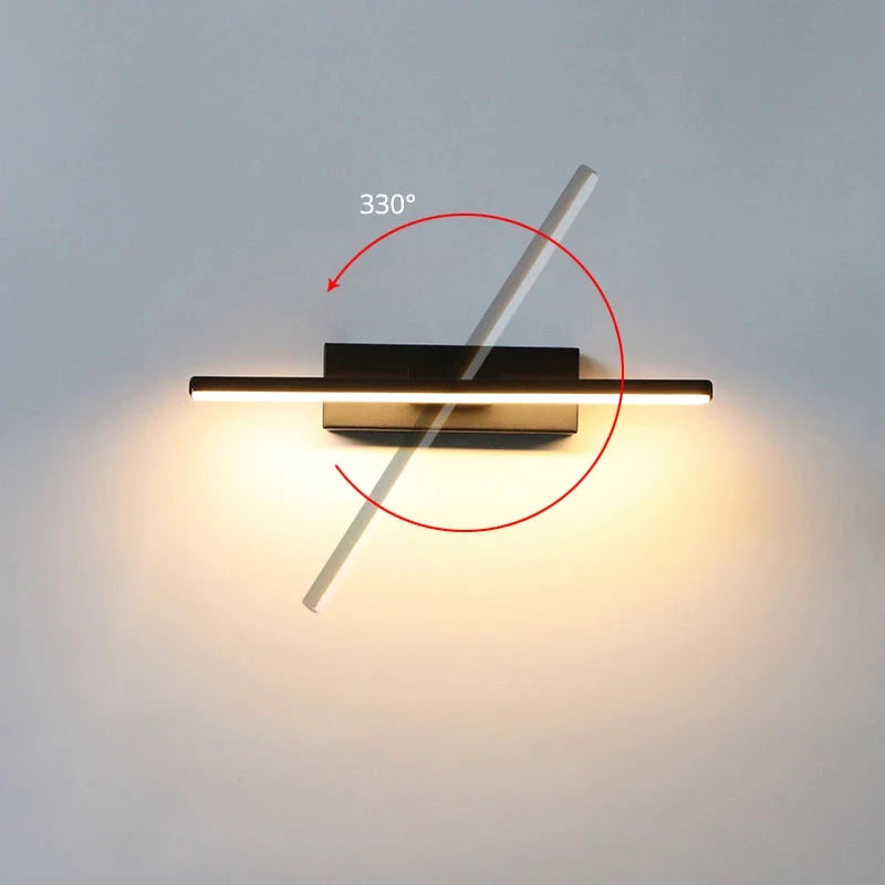 Linear LED Wall Light with 330 Degree Rotating Arm