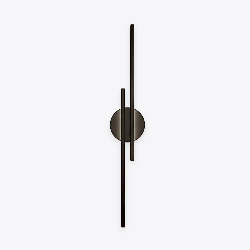 Minimalist Twin Bar LED Wall Light with Round Base