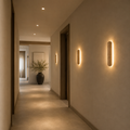 Travertine Wall Light with Integrated Warm LED, 30 or 60 cm