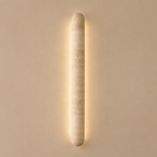 Travertine Wall Light with Integrated Warm LED, 30 or 60 cm