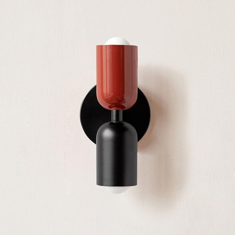 Modernist Twin Cylinder Wall Light in Two-Tone Colours