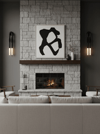 Modernist Double Arm Wall Light with Frosted Glass Shades