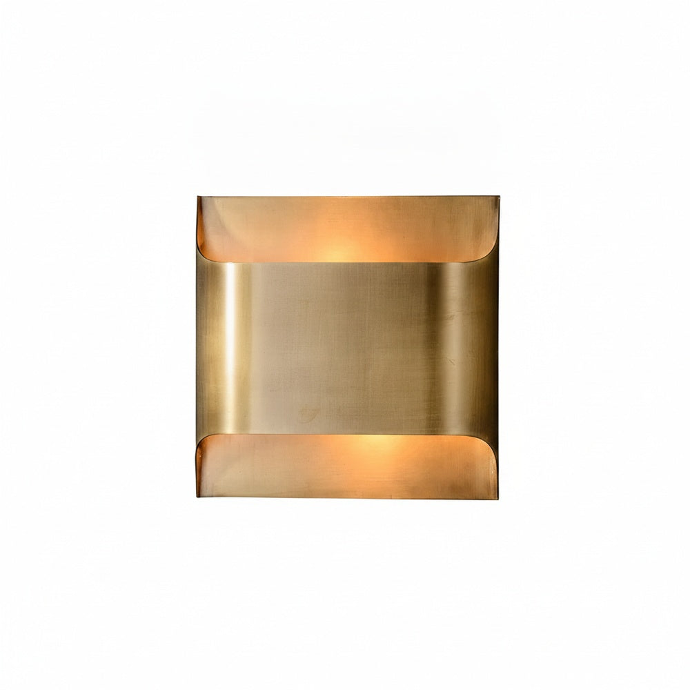 Up and Down Wall Light with Metal Shade, Brass or Black