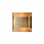 Up and Down Wall Light with Metal Shade, Brass or Black