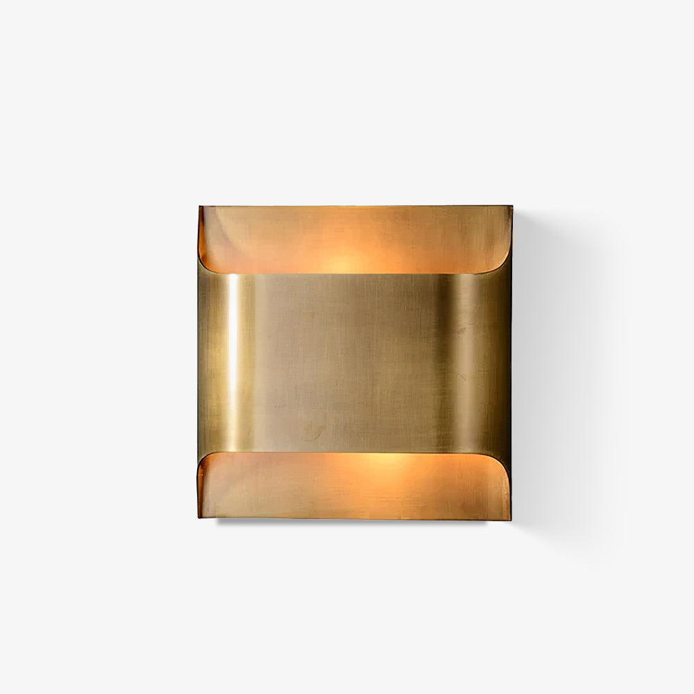 Up and Down Wall Light with Metal Shade, Brass or Black