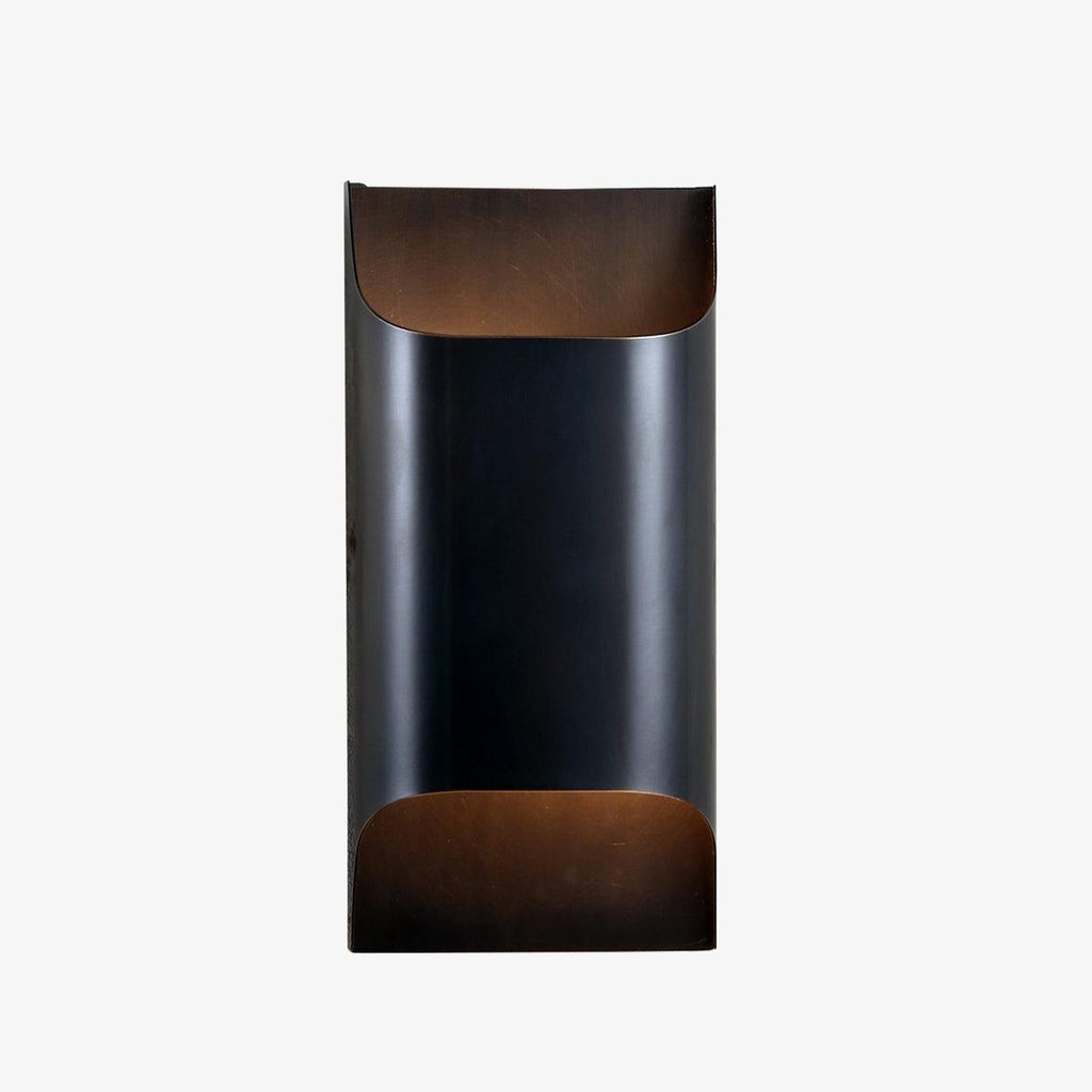 Up and Down Wall Light with Metal Shade, Brass or Black
