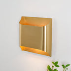 Up and Down Wall Light with Metal Shade, Brass or Black