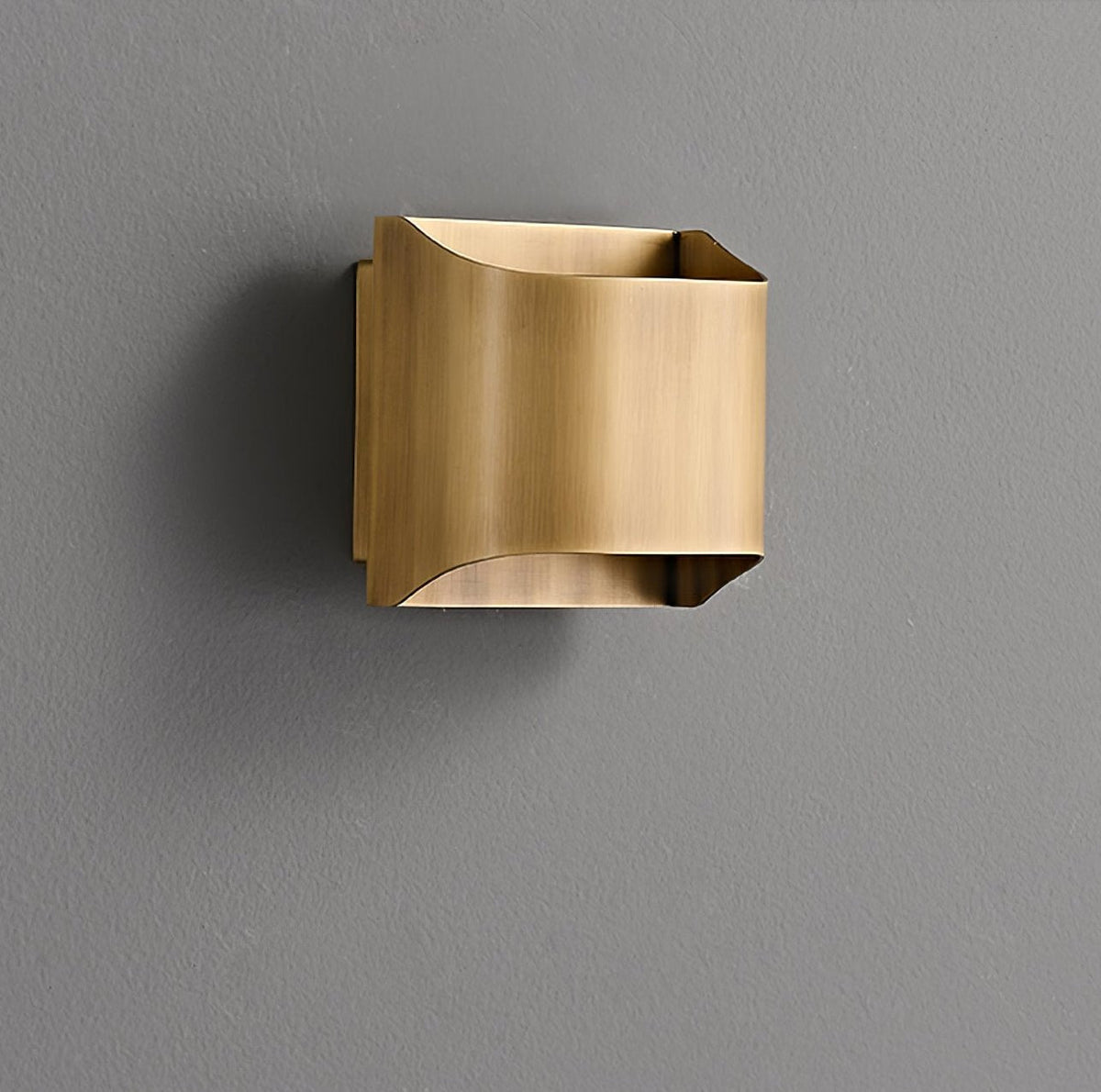 Up and Down Wall Light with Metal Shade, Brass or Black