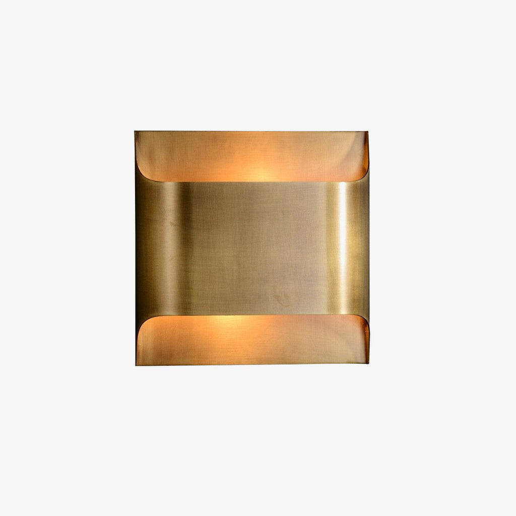 Up and Down Wall Light with Metal Shade, Brass or Black