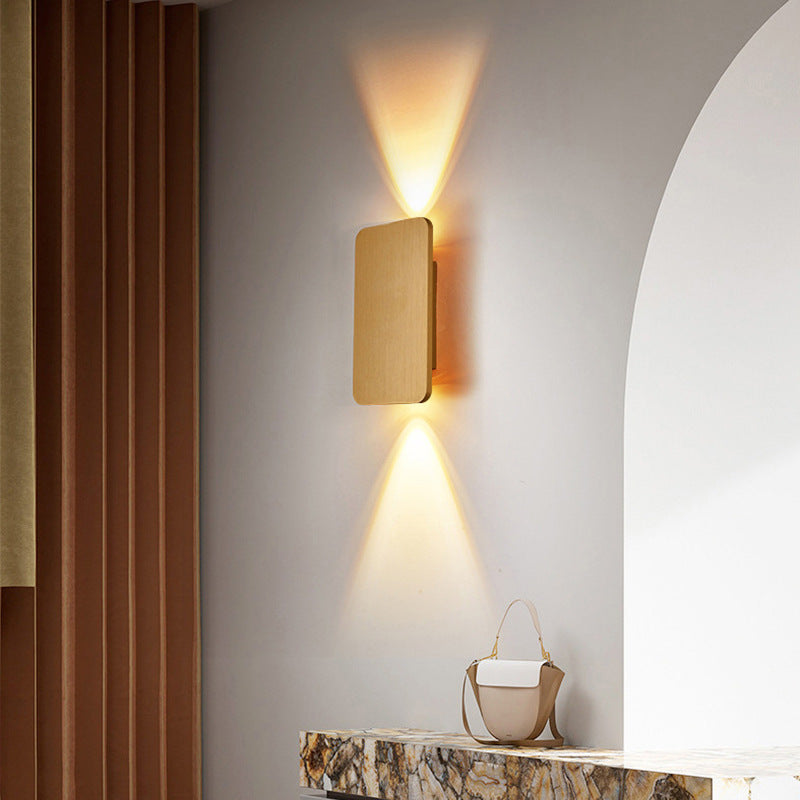 Modernist LED Wall Light with Warm White Up and Down Beams
