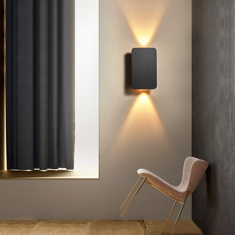 Modernist LED Wall Light with Warm White Up and Down Beams