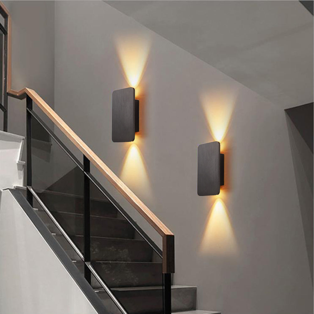 Modernist LED Wall Light with Warm White Up and Down Beams