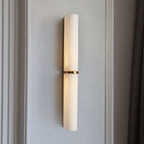 Minimalist Twin Cylinder Glass Wall Light, Integrated LED