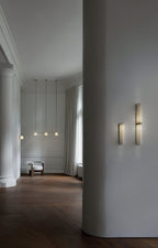 Minimalist Twin Cylinder Glass Wall Light, Integrated LED