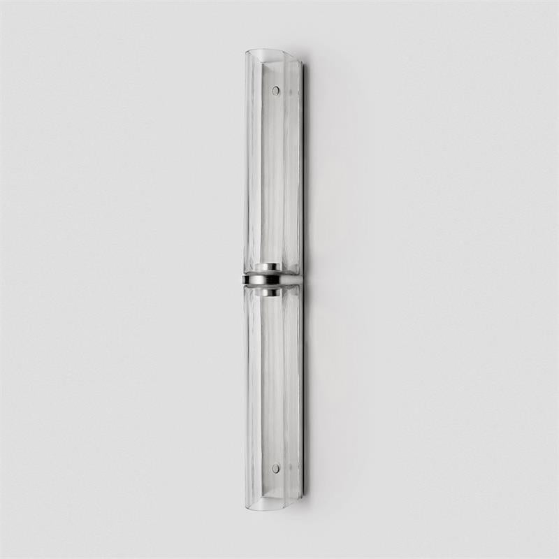 Minimalist Twin Cylinder Glass Wall Light, Integrated LED