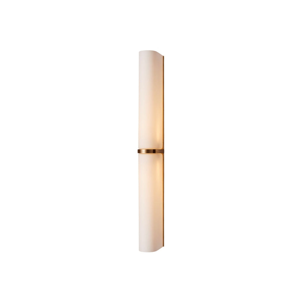 Minimalist Twin Cylinder Glass Wall Light, Integrated LED