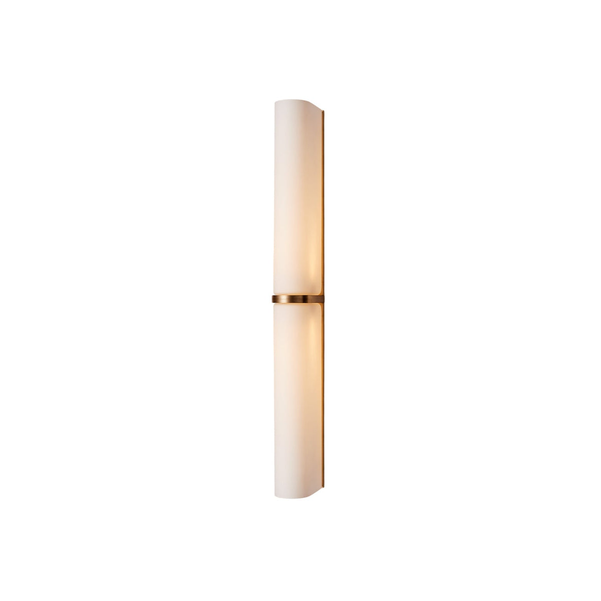 Minimalist Twin Cylinder Glass Wall Light, Integrated LED