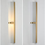 Minimalist Twin Cylinder Glass Wall Light, Integrated LED