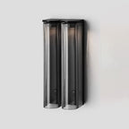 Minimalist Twin Cylinder Glass Wall Light, Integrated LED