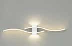 Modern Wave Wall Light with Integrated Warm White LED