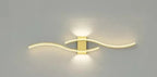 Modern Wave Wall Light with Integrated Warm White LED