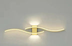 Modern Wave Wall Light with Integrated Warm White LED