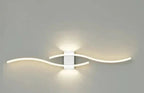 Modern Wave Wall Light with Integrated Warm White LED