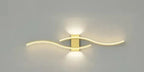 Modern Wave Wall Light with Integrated Warm White LED