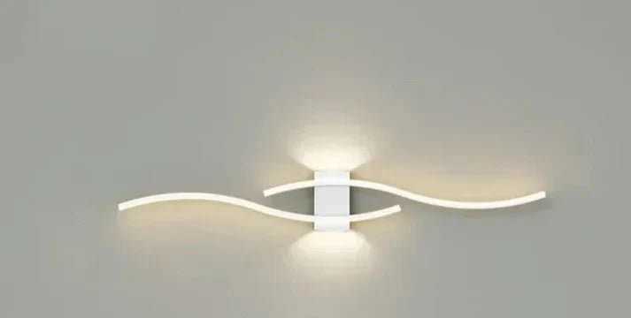 Modern Wave Wall Light with Integrated Warm White LED
