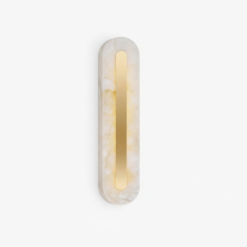 Alabaster and Brass Wall Light with Integrated LED