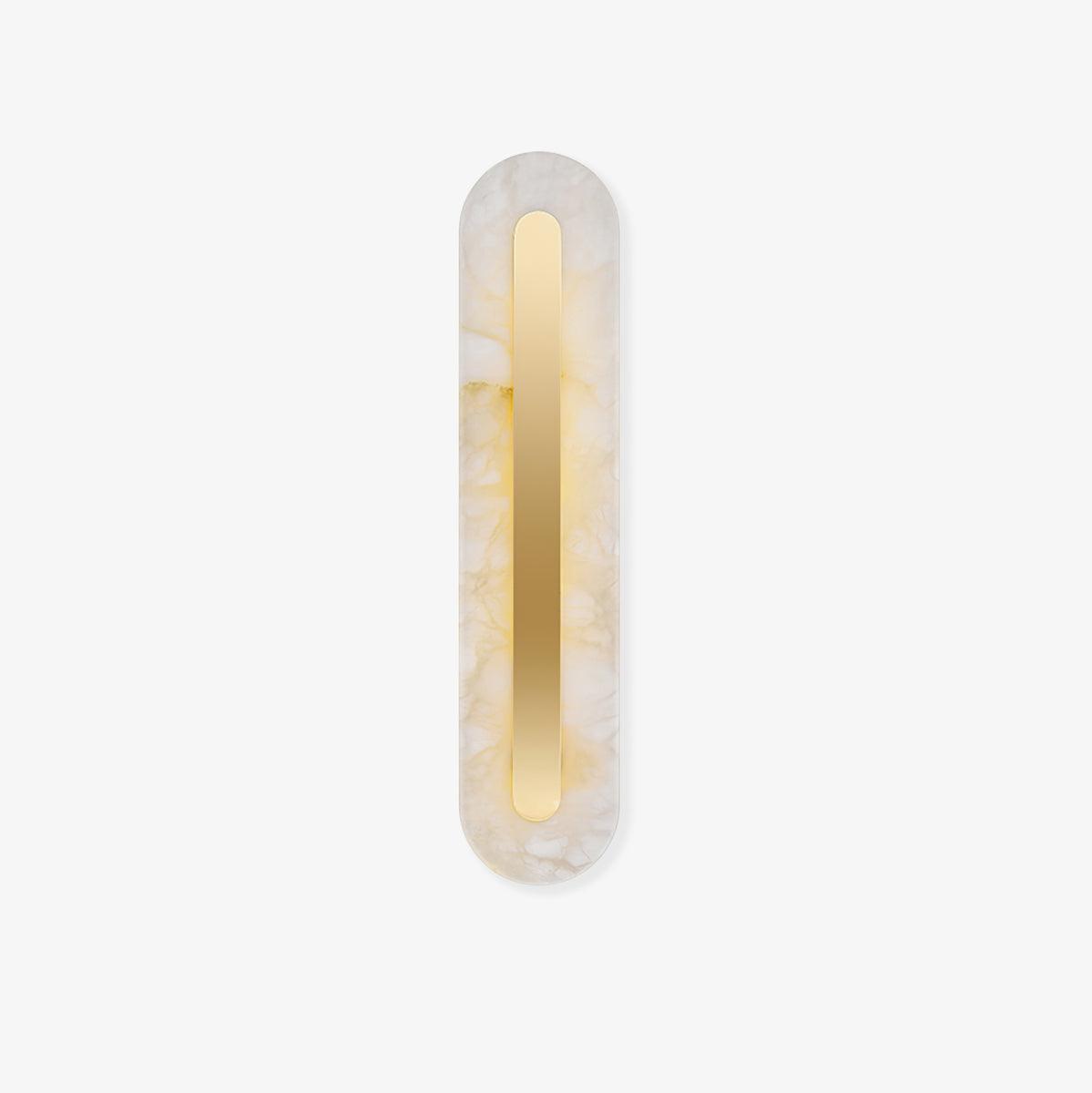 Alabaster and Brass Wall Light with Integrated LED
