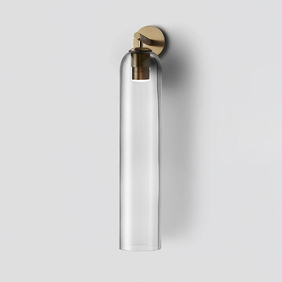 Modern Cylinder Glass Wall Light, Up or Down Mount