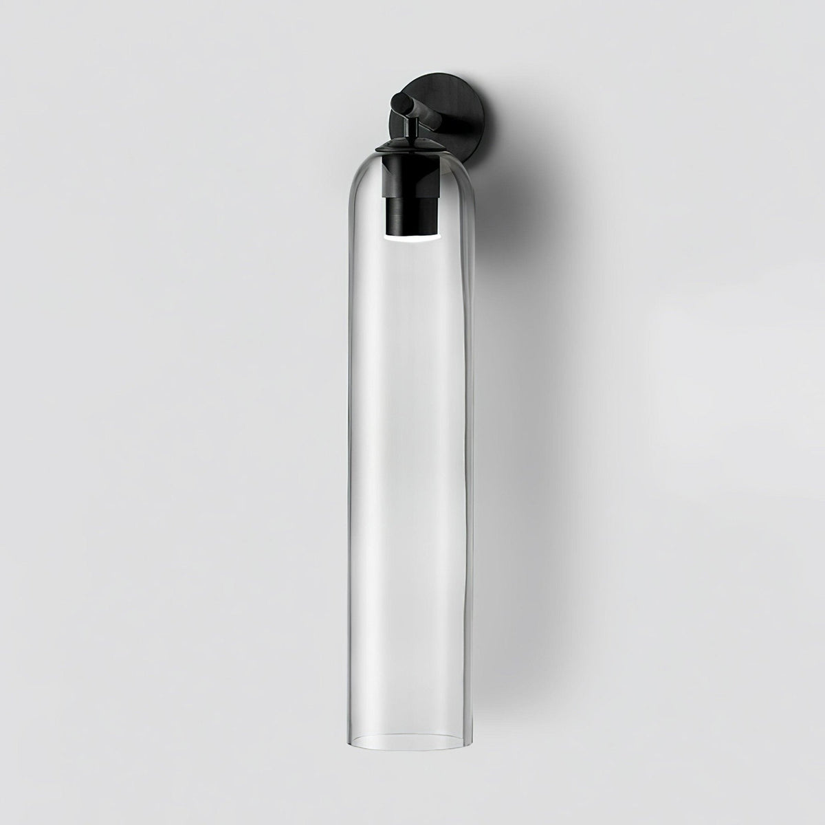 Modern Cylinder Glass Wall Light, Up or Down Mount