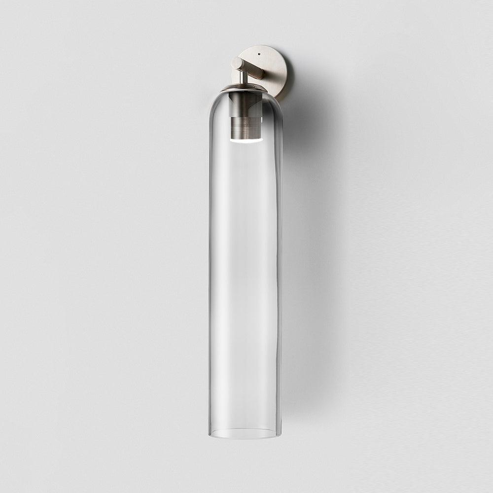 Modern Cylinder Glass Wall Light, Up or Down Mount