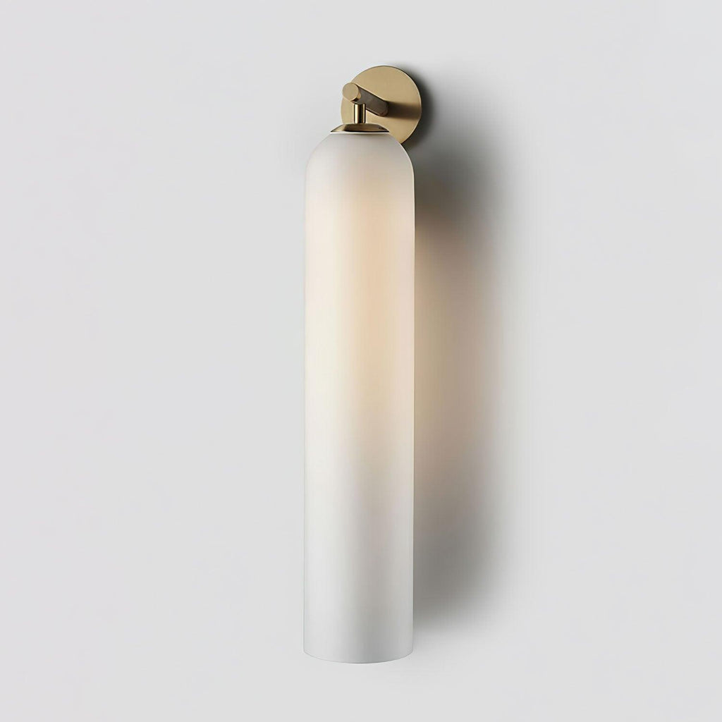 Modern Cylinder Glass Wall Light, Up or Down Mount