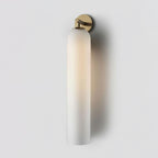 Modern Cylinder Glass Wall Light, Up or Down Mount